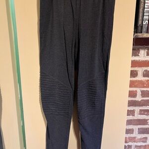 Dark grey Ribbed Leggings
